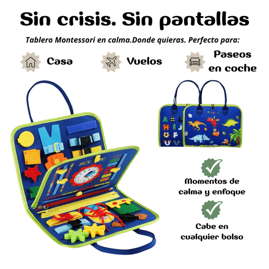 Tablero Montessori Portátil LúdiKo Motricidad Fina y Juego sin Pantallas