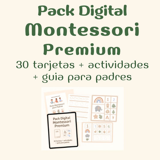 Pack Digital Montessori Premium – Actividades, Tarjetas y Guía para Padres (Descarga Instantánea)